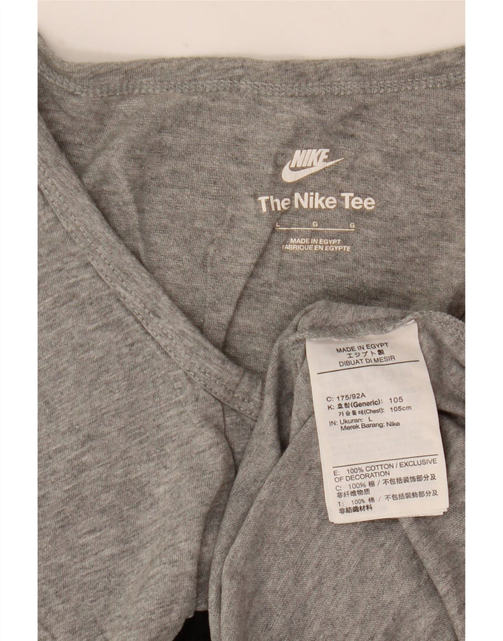 Canotta grafica da uomo Nike, canotta grande in cotone chiazzato grigio
