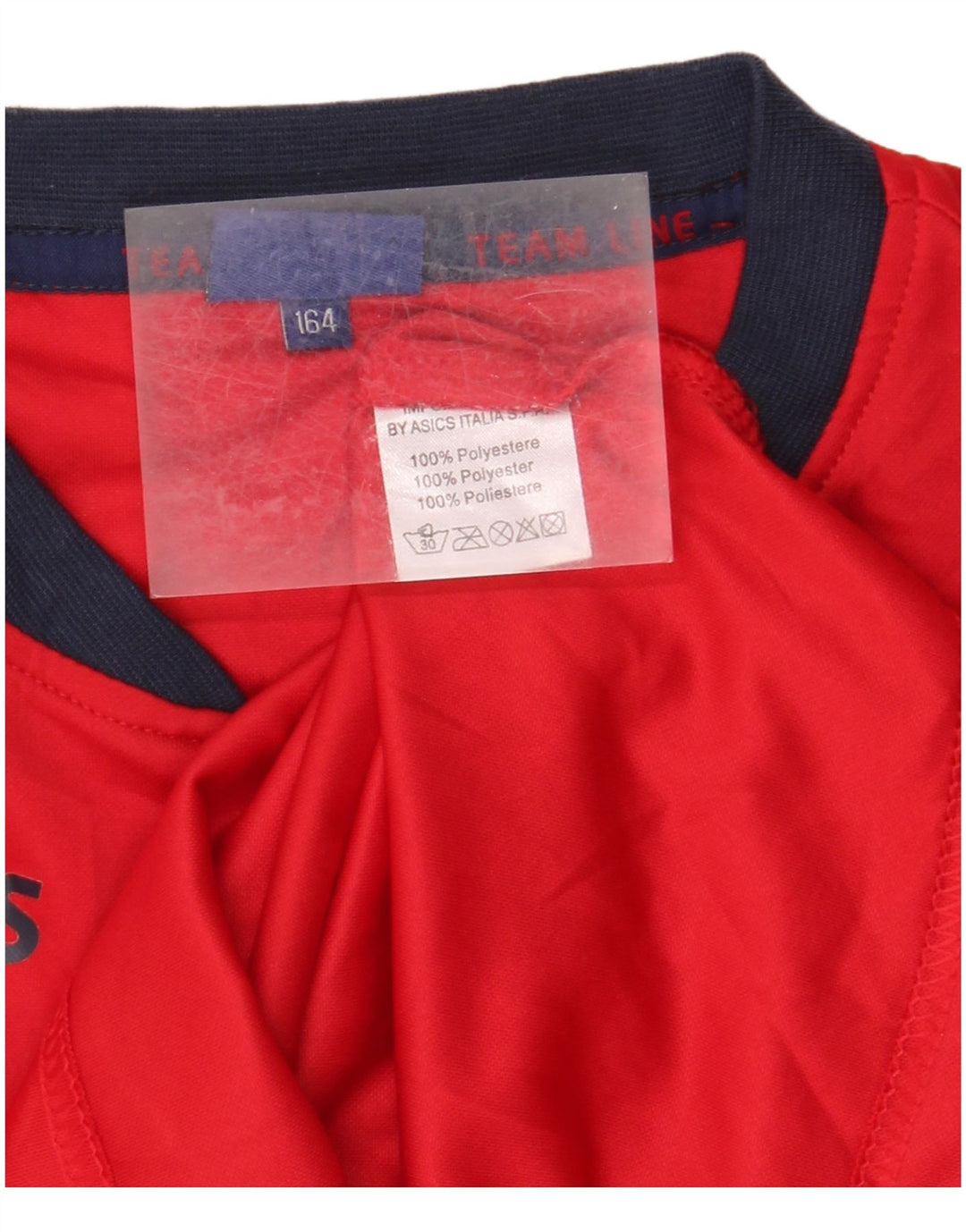 Maglia Asics Ragazzo Manica Lunga 13-14 Anni Poliestere Colourblock Rosso