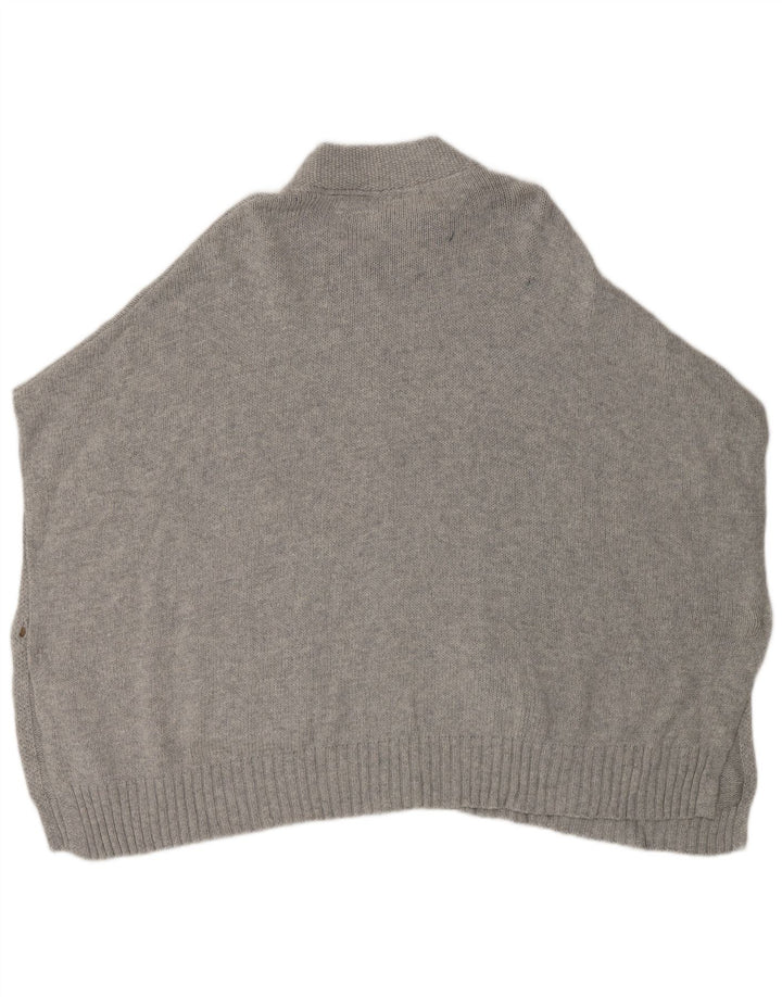 Maglione poncho da donna White Stuff, taglia unica, in cotone grigio