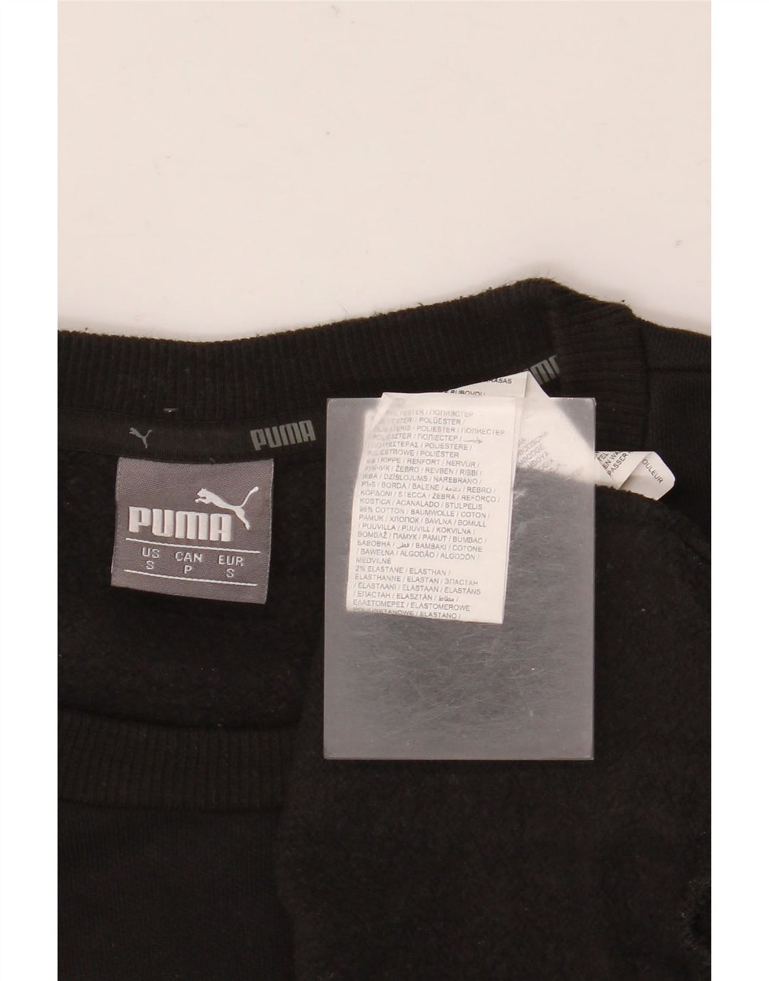 Felpa da uomo Puma Maglione piccolo cotone nero