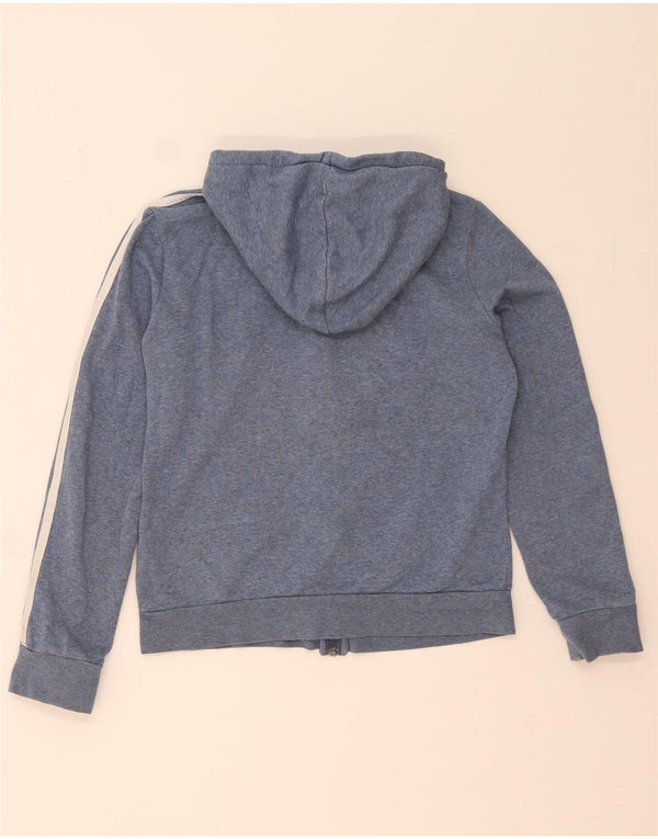 Maglione con cappuccio e zip da donna Adidas UK 12/14 Cotone blu medio