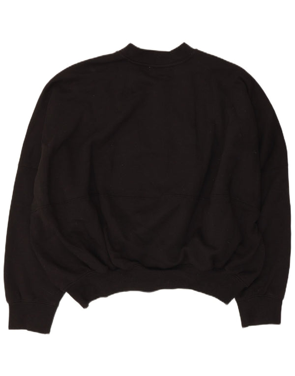 Giacca da ginnastica oversize da donna Zara UK 16 grande in cotone nero