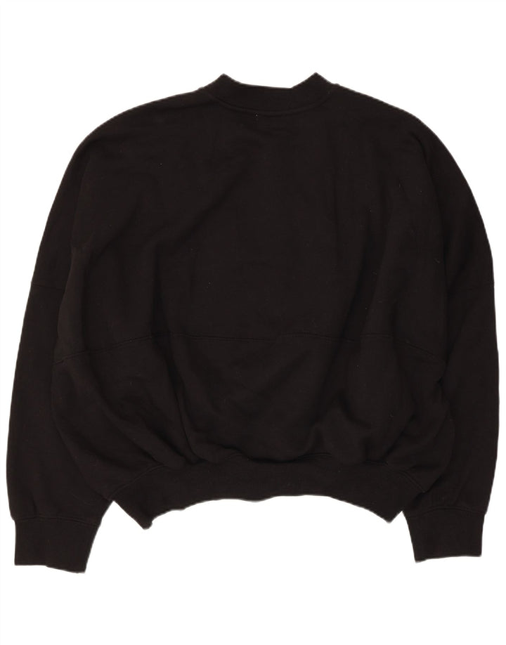 Giacca da ginnastica oversize da donna Zara UK 16 grande in cotone nero