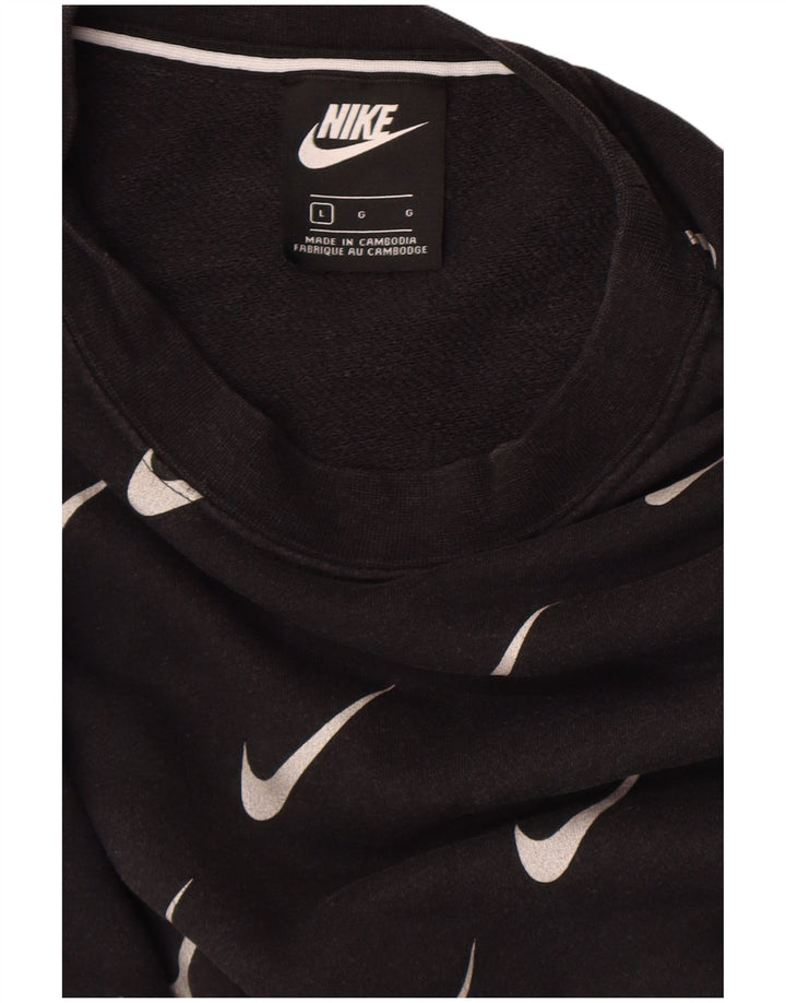 Felpa grafica da uomo Nike Felpa con logo grande nero