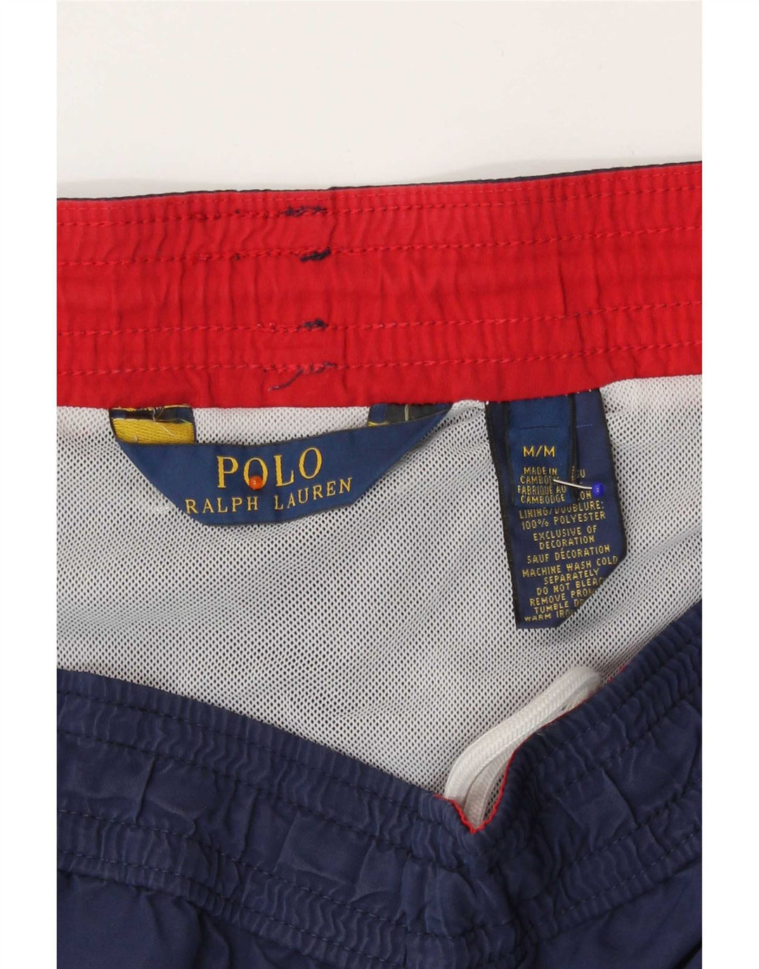Pantaloncini da bagno da uomo Polo Ralph Lauren nylon medio blu navy