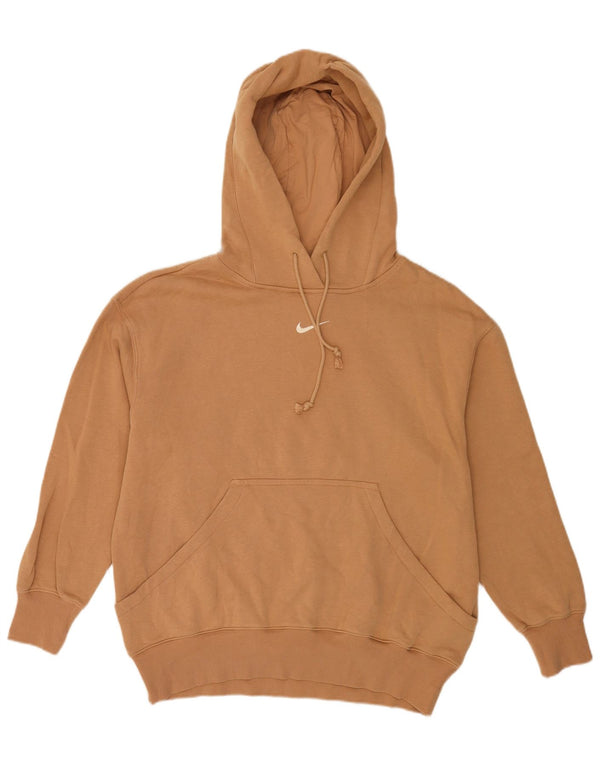Felpa con cappuccio Nike da uomo, vestibilità ampia, piccola, in cotone marrone