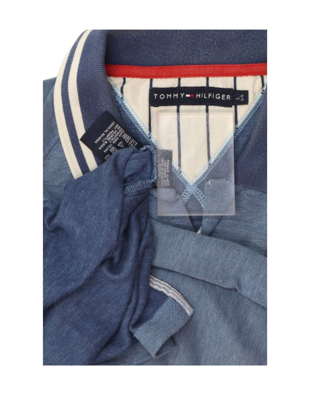 TOMMY HILFIGER Polo da uomo grande in cotone blu
