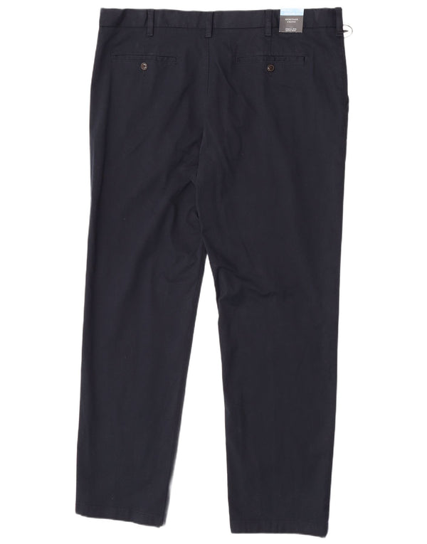 Pantaloni chino vestibilità regolare da uomo Marks & Spencer W42 L33 cotone blu navy