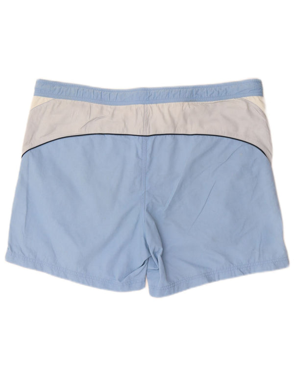 Pantaloncini da bagno da uomo Champion Large in poliestere color block blu