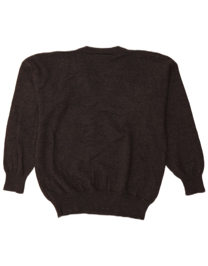 Maglione da uomo con scollo a V Lacoste taglia 6 XL in lana vergine grigia