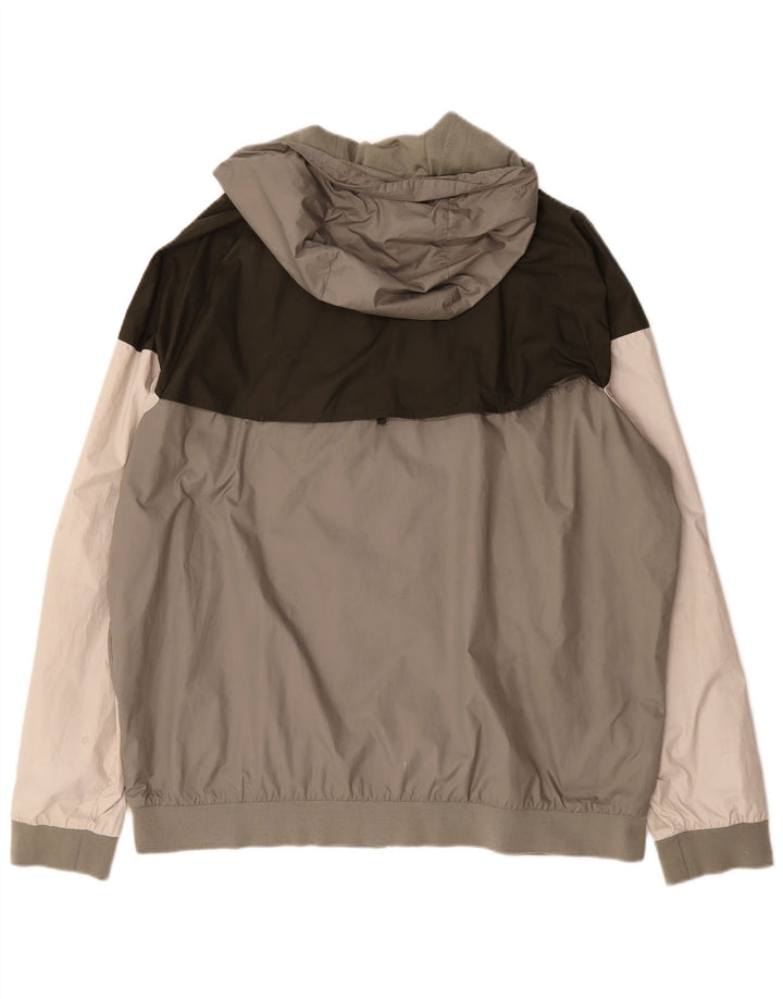 Giacca da tuta da uomo con cappuccio Nike 2XL Poliestere color block grigio