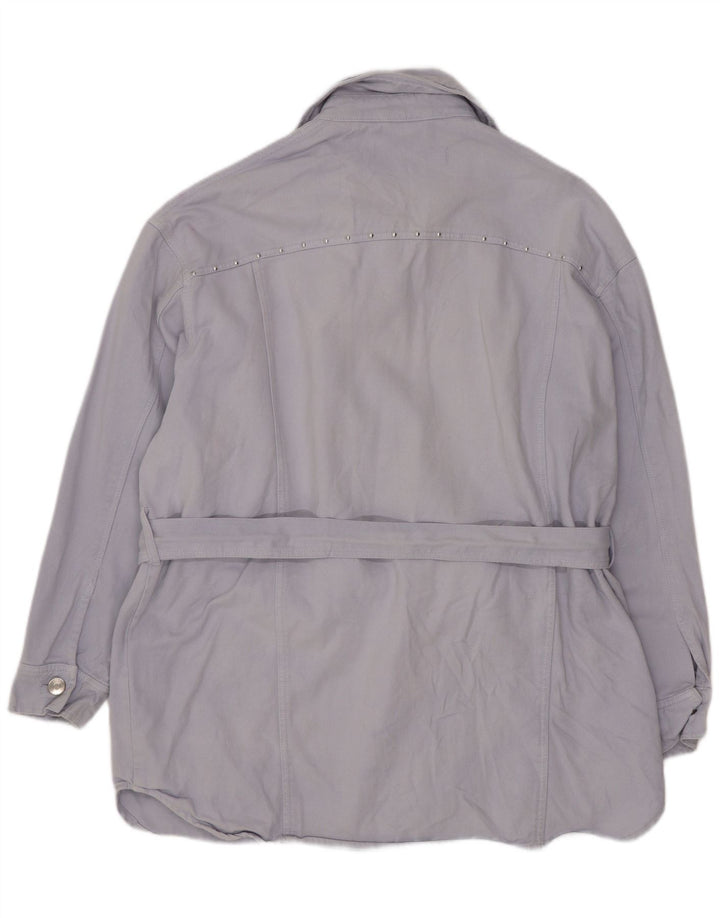 Giacca utility oversize da donna Zara UK 14 cotone blu medio