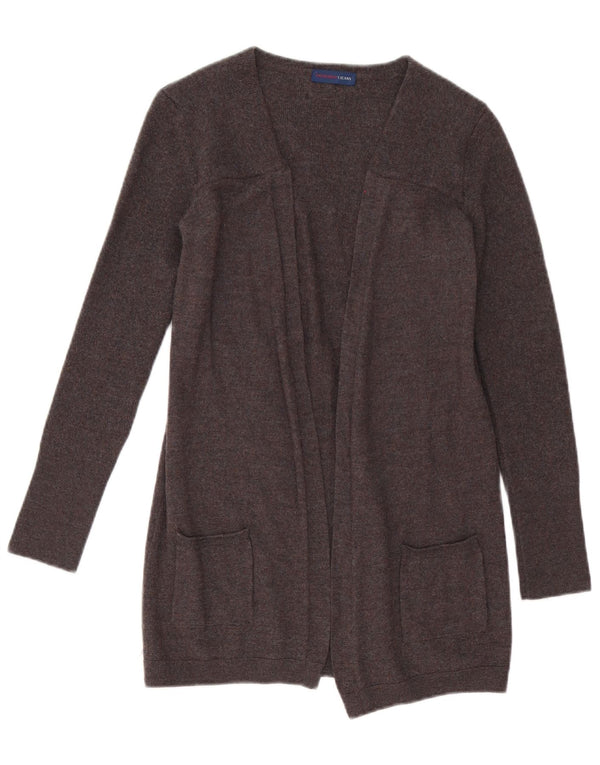 Trussardi Jeans Womens Longline Open Cardigan Sweater UK 14 Medium Grey