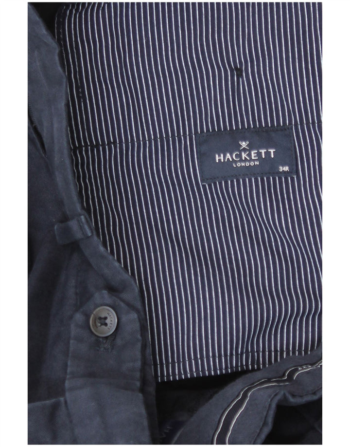 Pantaloni chino slim da uomo Hackett W34 L31 cotone blu navy