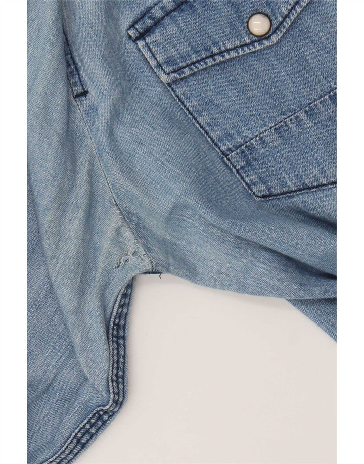 Camicia di jeans da uomo Tommy Hilfiger piccola in cotone blu