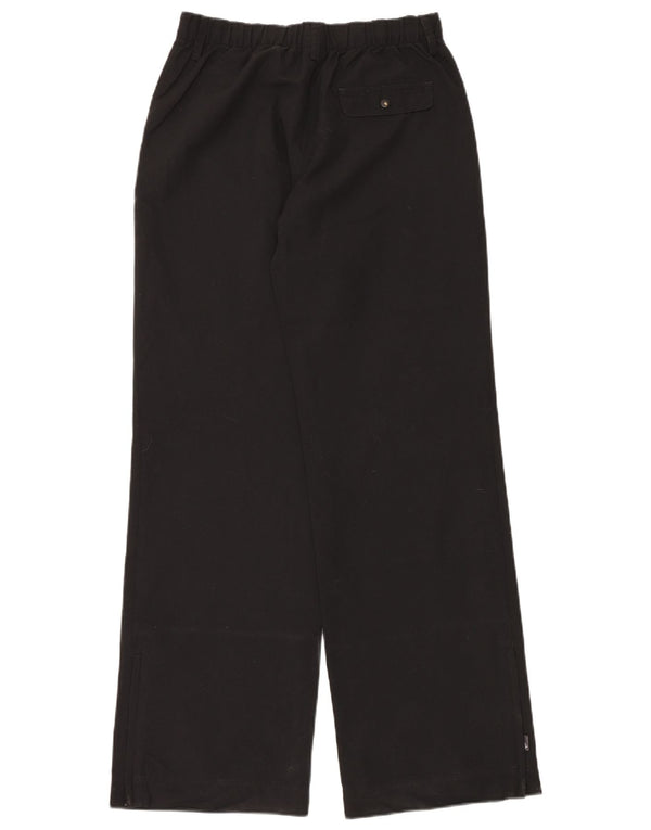 Pantaloni lunghi da donna Adidas a gamba larga UK 10 Small W30 L34 neri sportivi