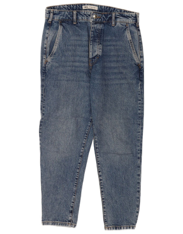 Jeans Zara da uomo affusolati corti EU 40 medio W31 L25 blu