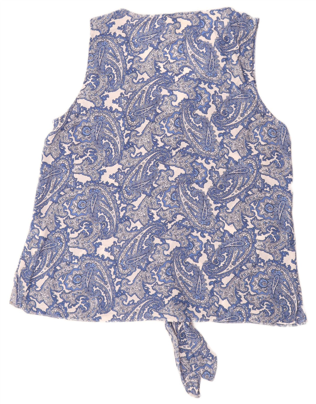 MICHAEL KORS Camicetta senza maniche da donna Top UK 16 Large Blue Paisley