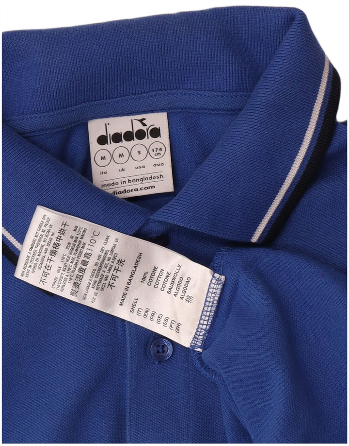 Polo Uomo Diadora Blu Medio in Cotone