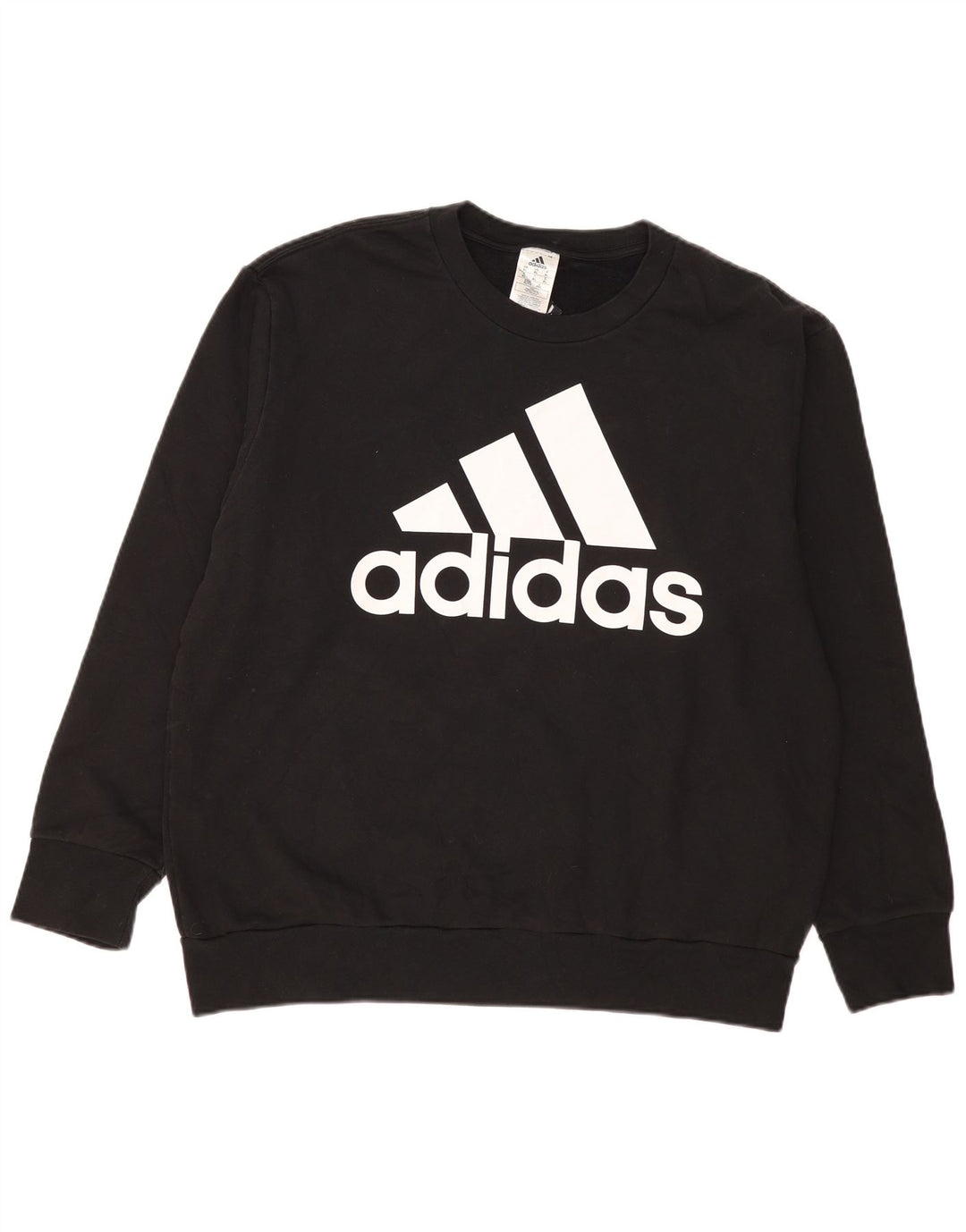 Felpa grafica da uomo Adidas Jumper XL in cotone nero