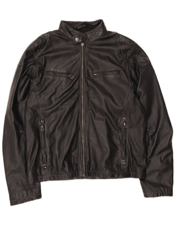 Giacca in pelle da uomo Gipsy UK 40 grande in pelle nera