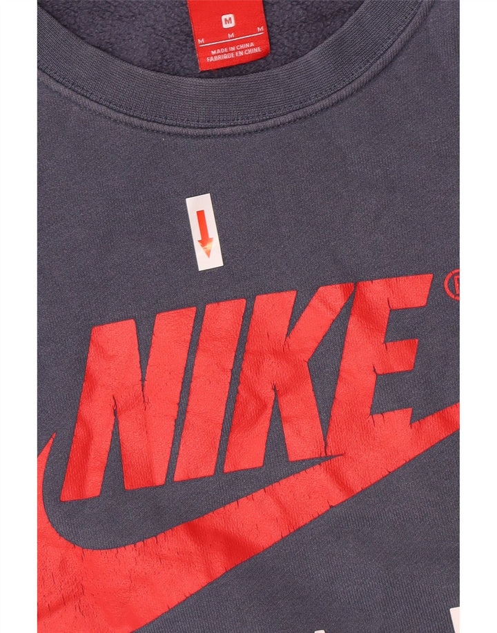 Felpa grafica da uomo Nike Felpa in cotone color block blu medio