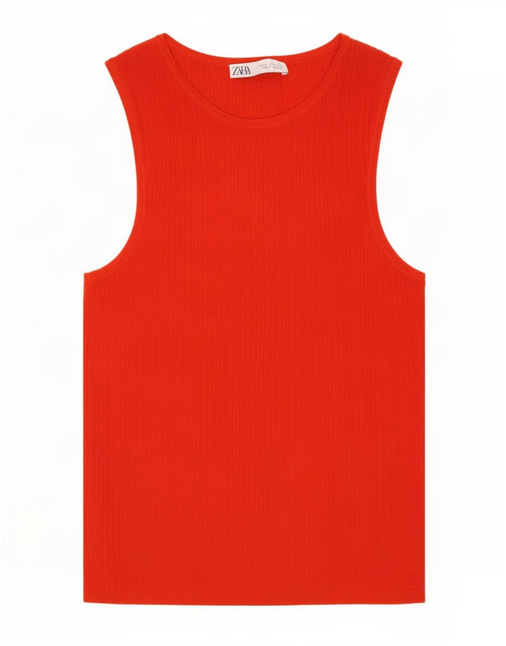 Canotta Zara da donna UK 8 piccola in viscosa arancione