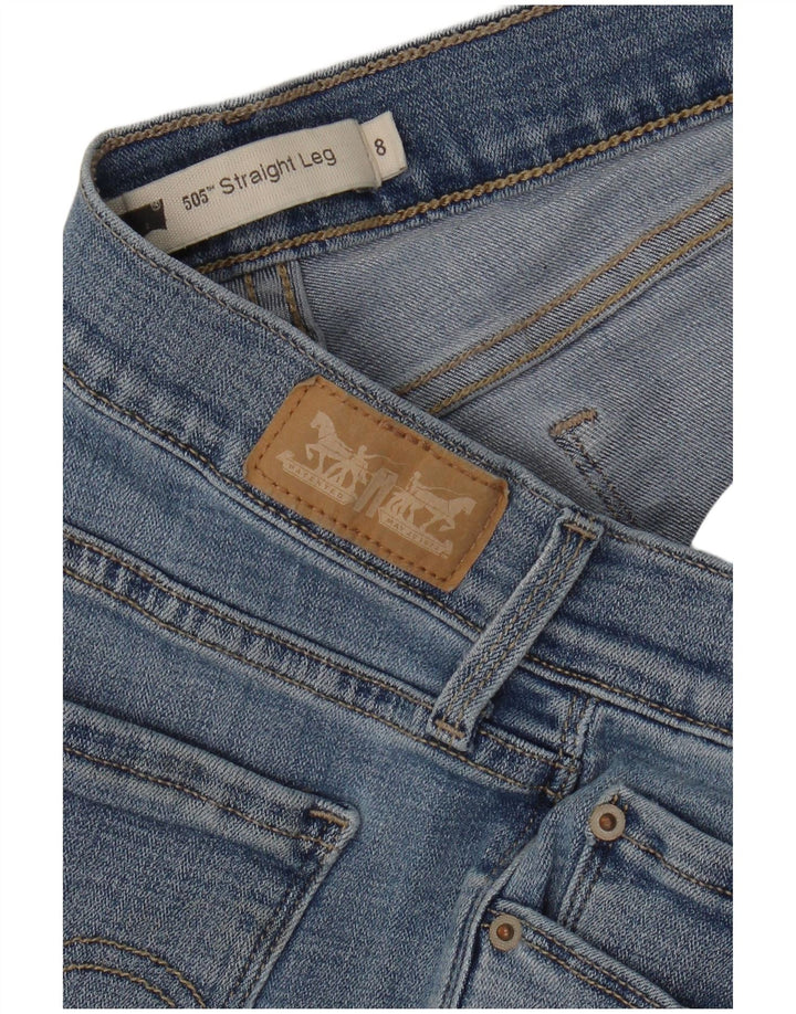LEVI'S Womens 505 Straight Jeans US 8 Medium W27 L30 Blue