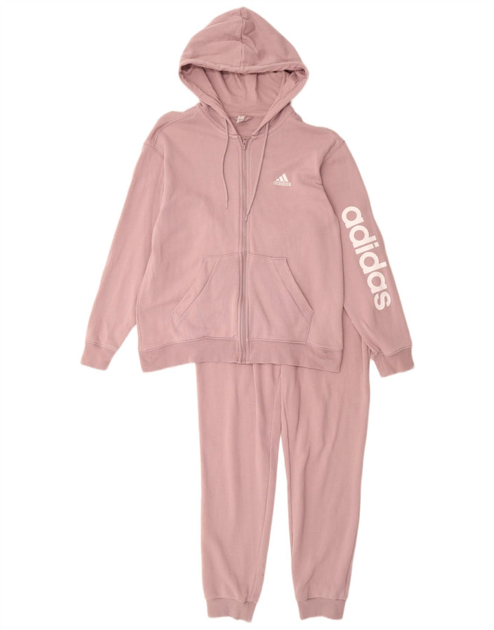 Tuta intera ADIDAS da donna con grafica UK 12/14 cotone viola medio