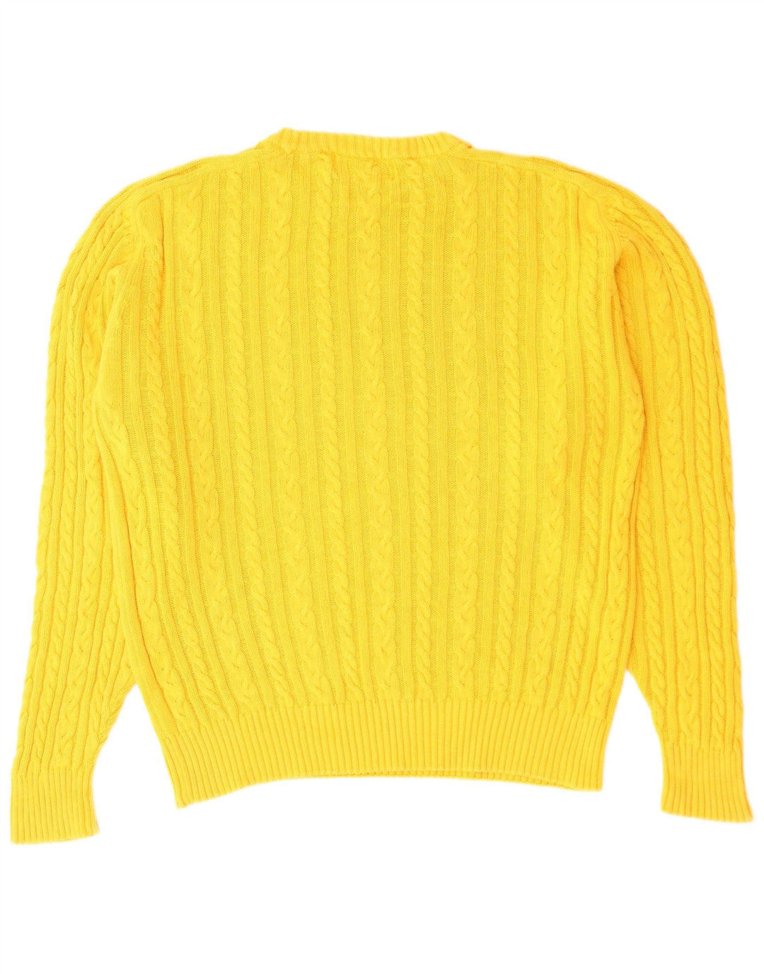Maglione maglione girocollo da uomo Scapa grande in cotone giallo