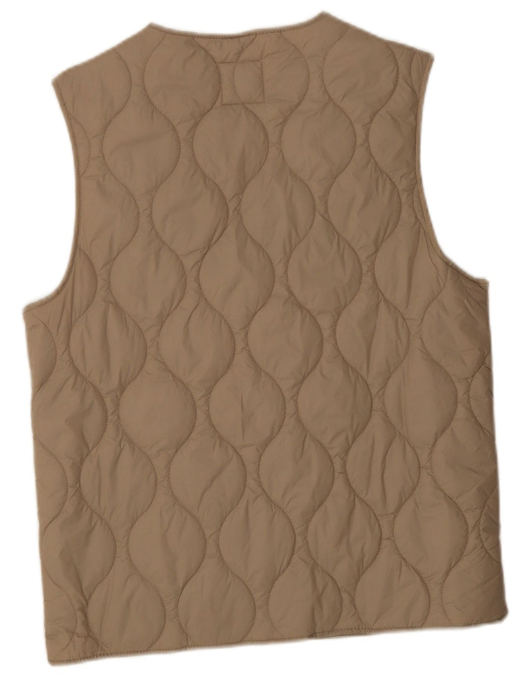 Gilet trapuntato da uomo Zara UK 38 Poliestere beige medio