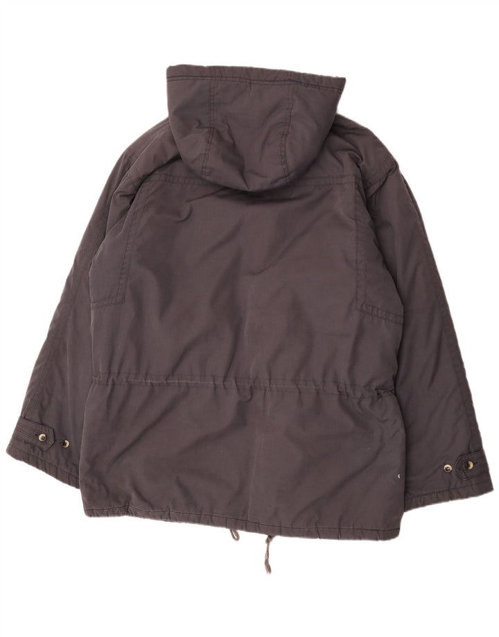 Cappotto imbottito con cappuccio da uomo Leader UK 42 XL poliestere grigio