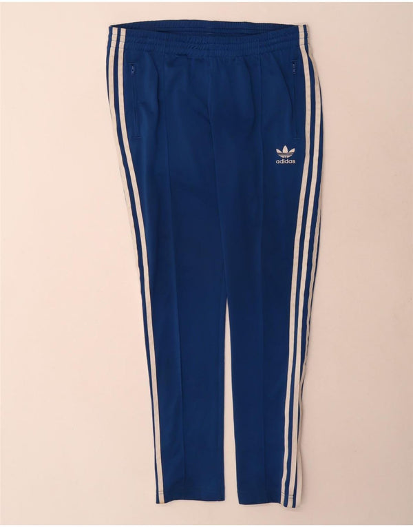 Pantaloni da tuta da donna Adidas UK 14 Large Blu Poliestere