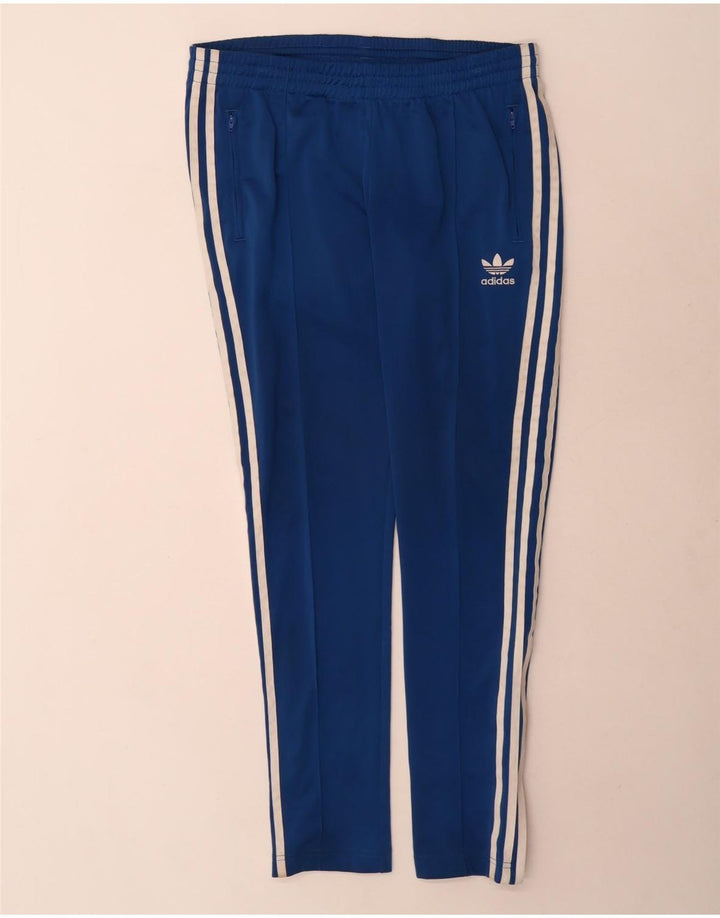 Pantaloni da tuta da donna Adidas UK 14 Large Blu Poliestere