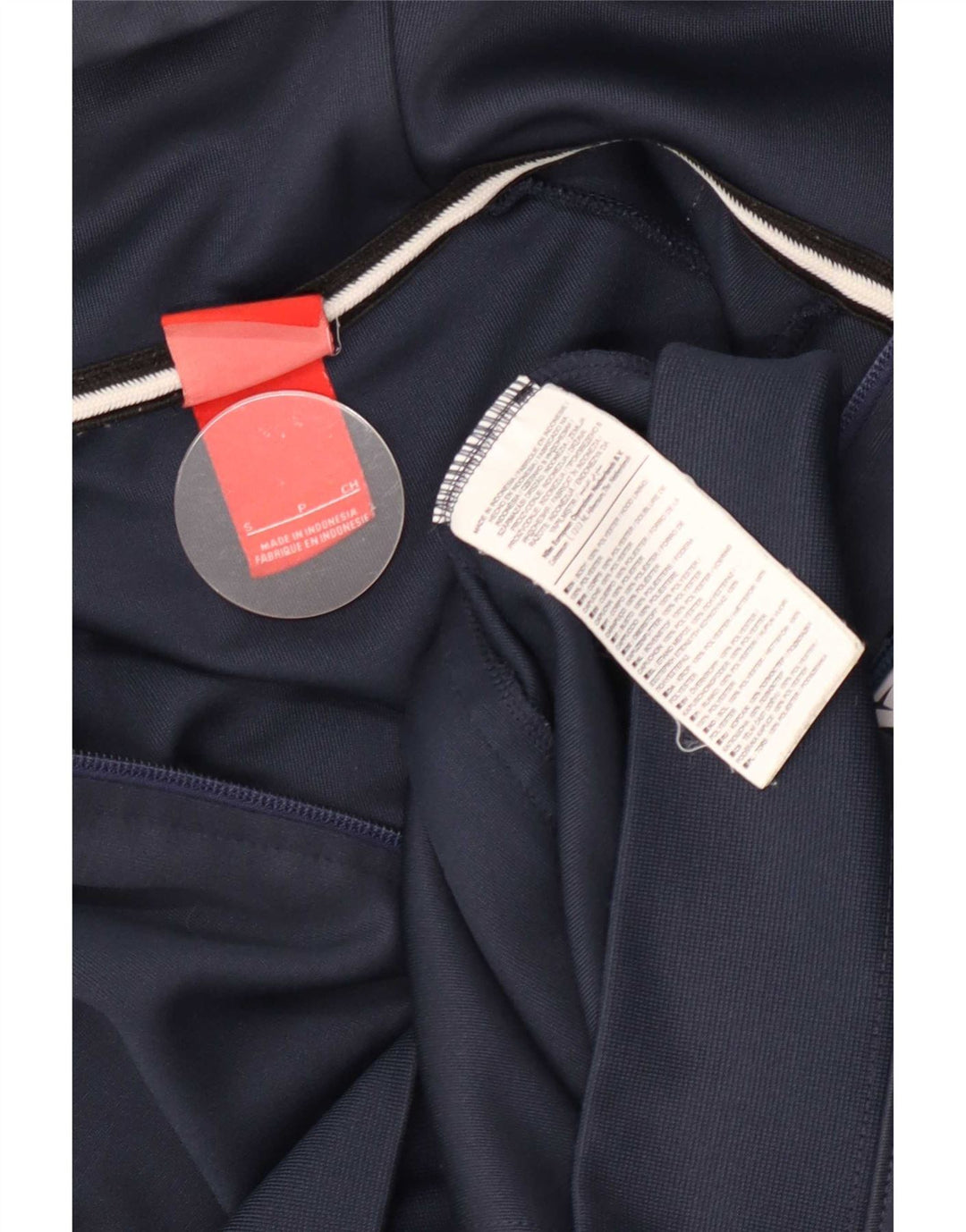 Felpa con cappuccio e zip Nike da uomo, piccola, in poliestere color block blu navy