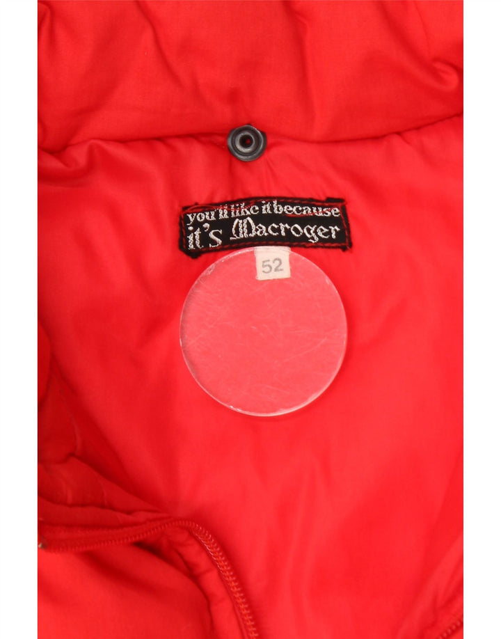 Giacca da sci vintage da uomo IT 52 XL rossa