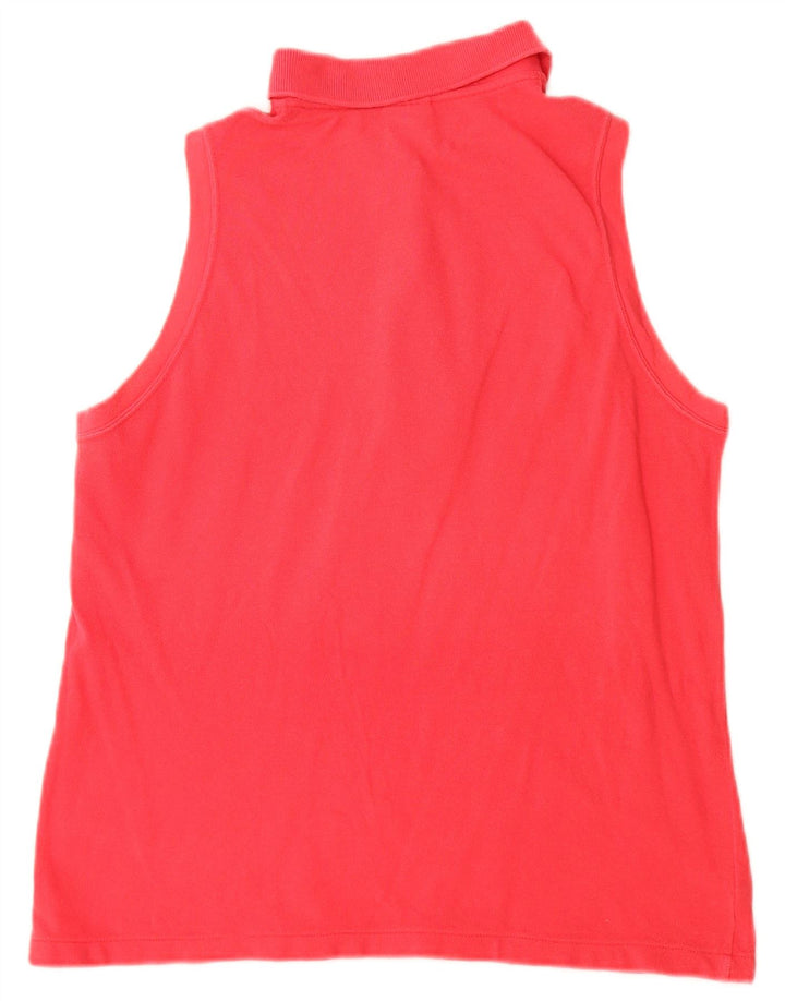 Polo senza maniche da donna LACOSTE taglia 44 grande cotone rosa