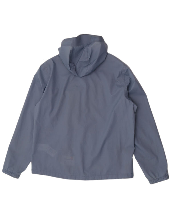 Giacca antipioggia con cappuccio da uomo Timberland UK 40 Large Blu Nylon