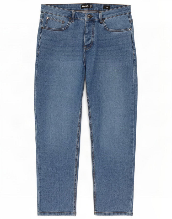 Bench Jeans dritti da uomo W34 L32 Blu Cotone