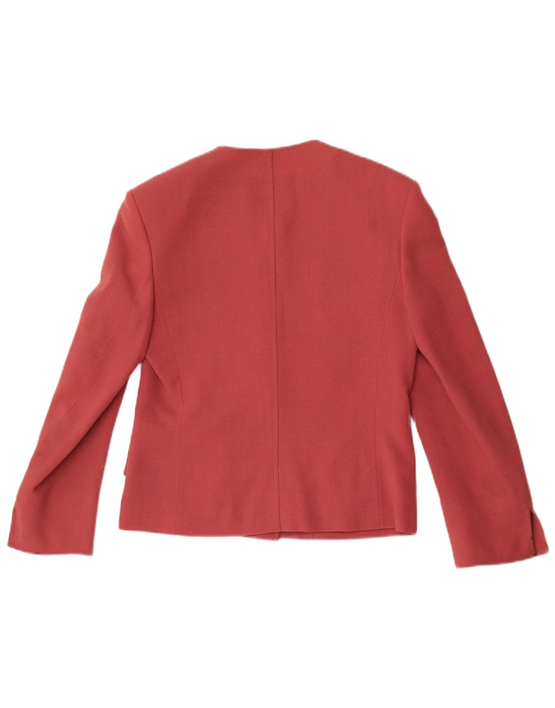 Giacca blazer da donna a 4 bottoni Jaeger UK 8 piccola lana rosa