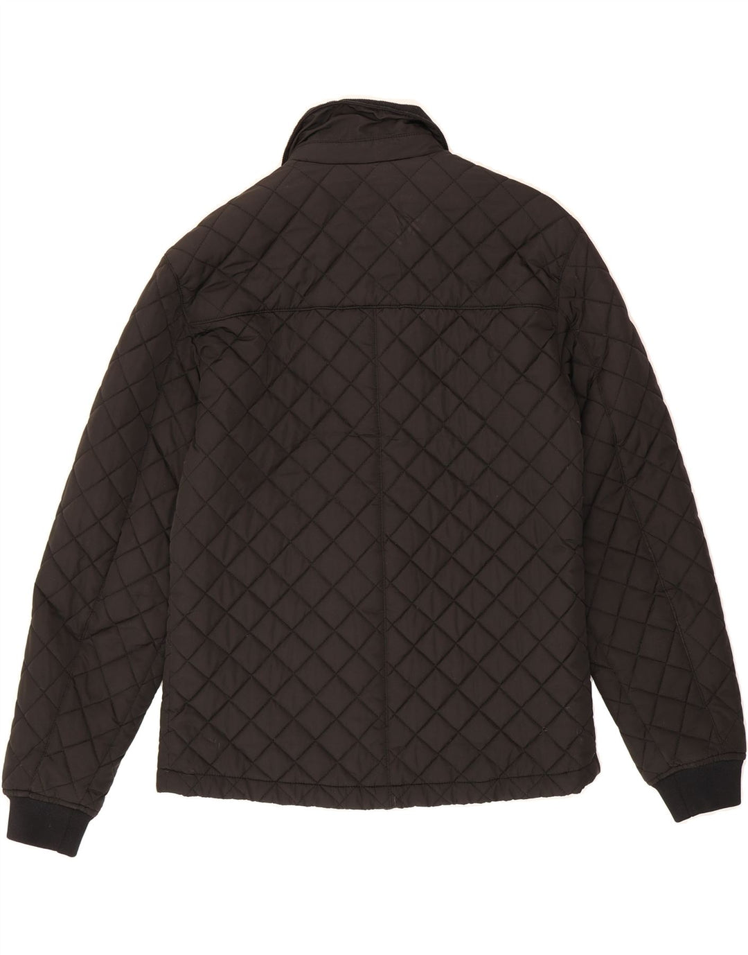SUPERDRY Womens Quilted Jacket UK 14 Medium Black Polyester Vintage Superdry and Second-Hand Superdry from Messina Hembry 