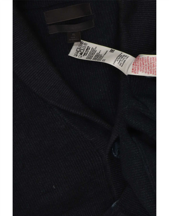 Maglione cardigan da uomo Marks & Spencer XL poliestere blu navy