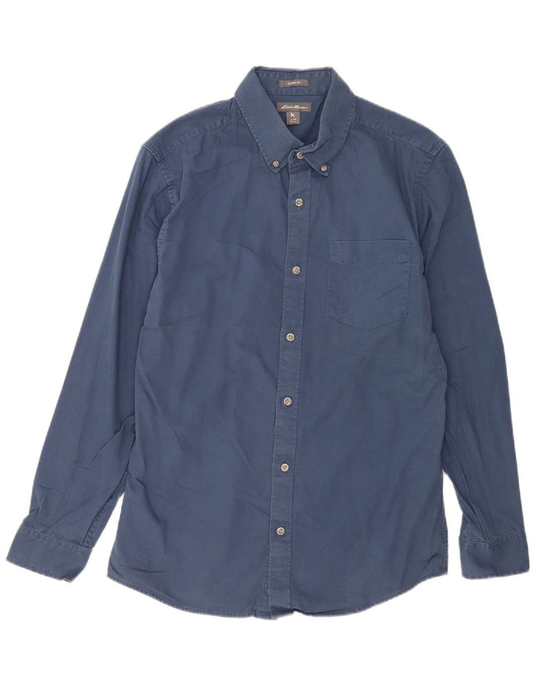 Camicia da uomo Classic Fit Eddie Bauer in cotone blu medio
