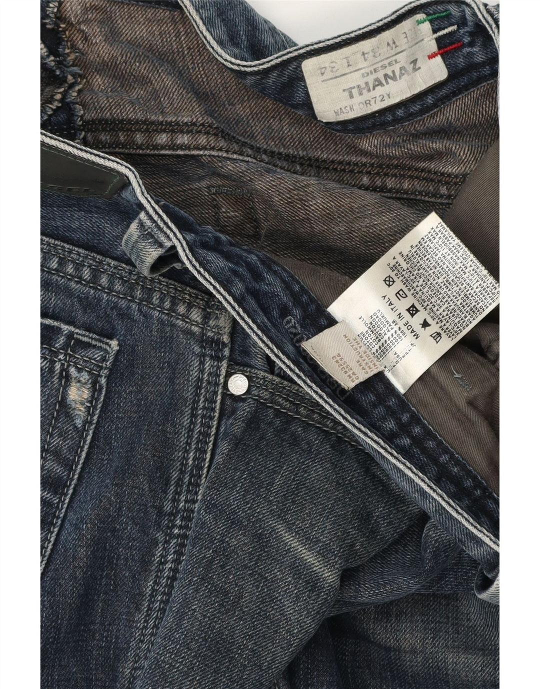 DIESEL Jeans slim da uomo Thanaz W34 L28 cotone blu