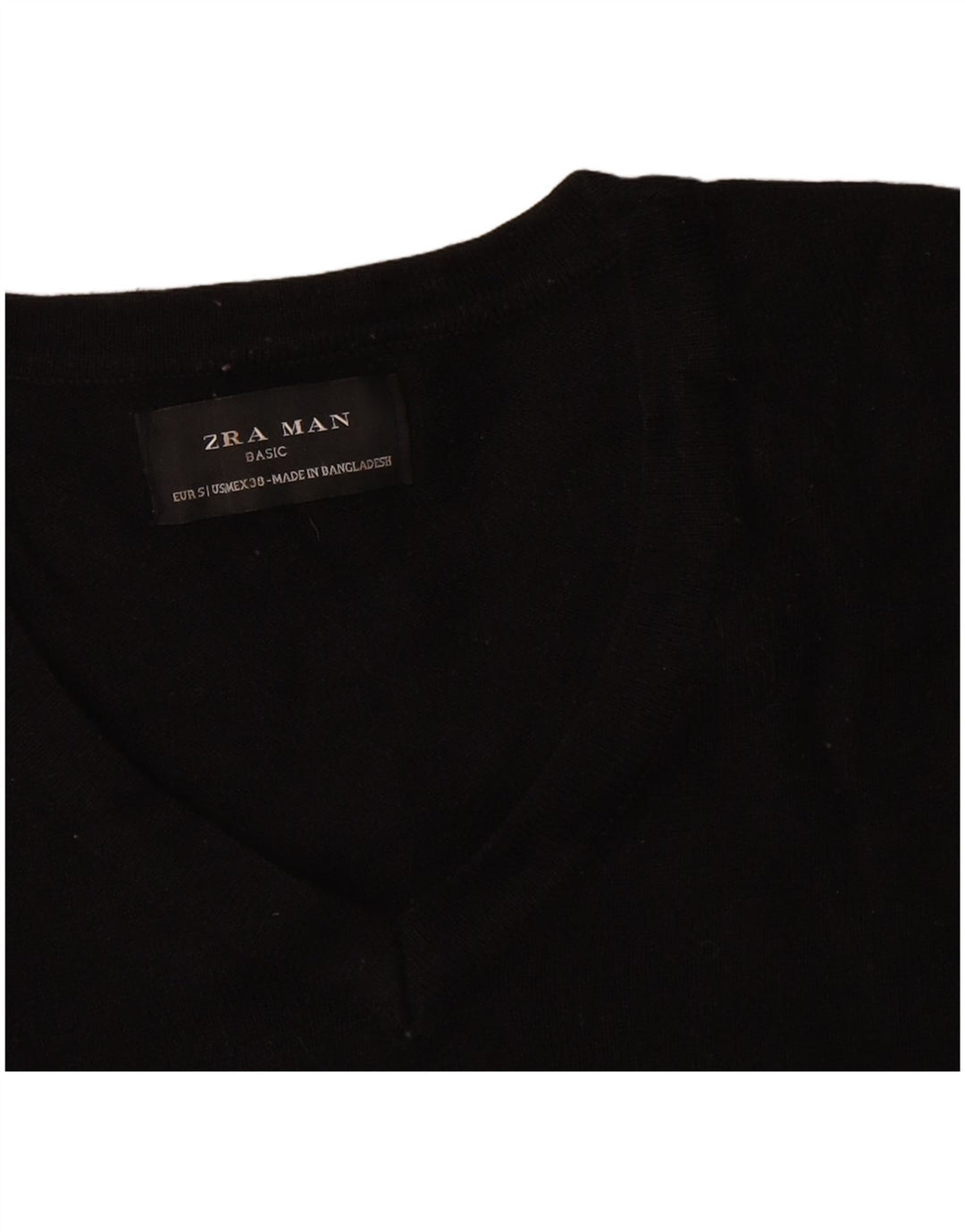 Maglione Zara da uomo con scollo a V piccolo nero