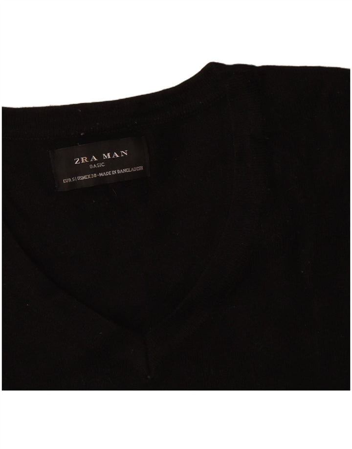Maglione Zara da uomo con scollo a V piccolo nero