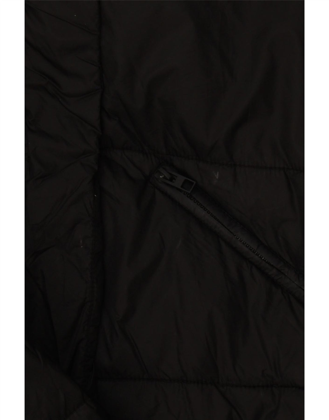 Giacca imbottita corta da donna Zara vestibilità ampia UK 6 XS poliestere nero