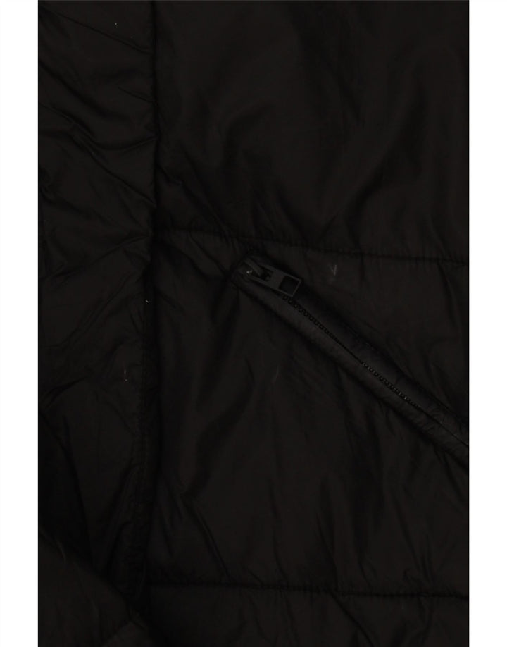 Giacca imbottita corta da donna Zara vestibilità ampia UK 6 XS poliestere nero