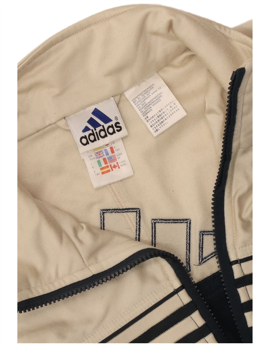Giacca da tuta grafica da uomo Adidas UK 40/42 Medium White Colourblock