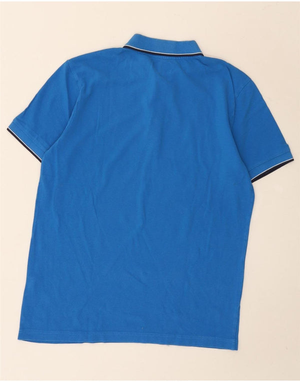Kappa Mens Polo Shirt Large Blue Striped Cotton